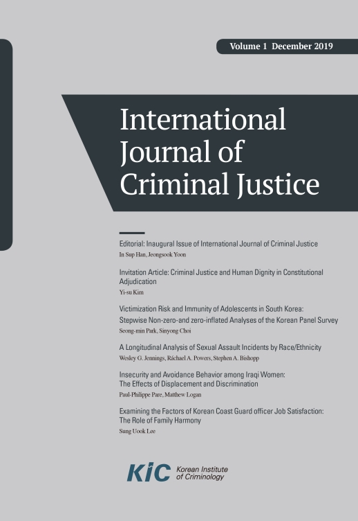 International Journal of Criminal Justice Vol.1 목차 - International ...